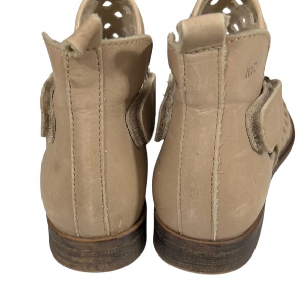 Anthro Musse & Cloud Caila Leather Western Coastal Cowgirl Cutout Ankle Boots 7 - Picture 4 of 10